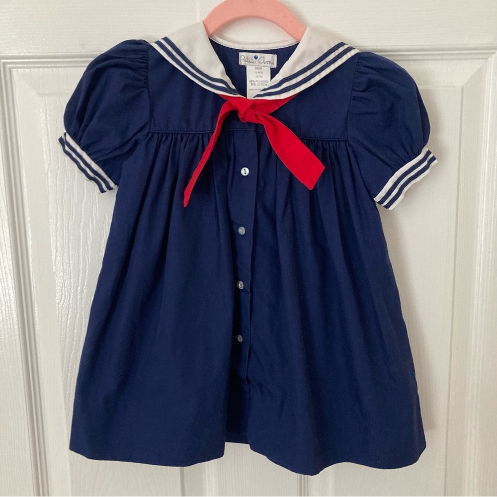 12m Petit Ami Sailor Dress with Bloomers